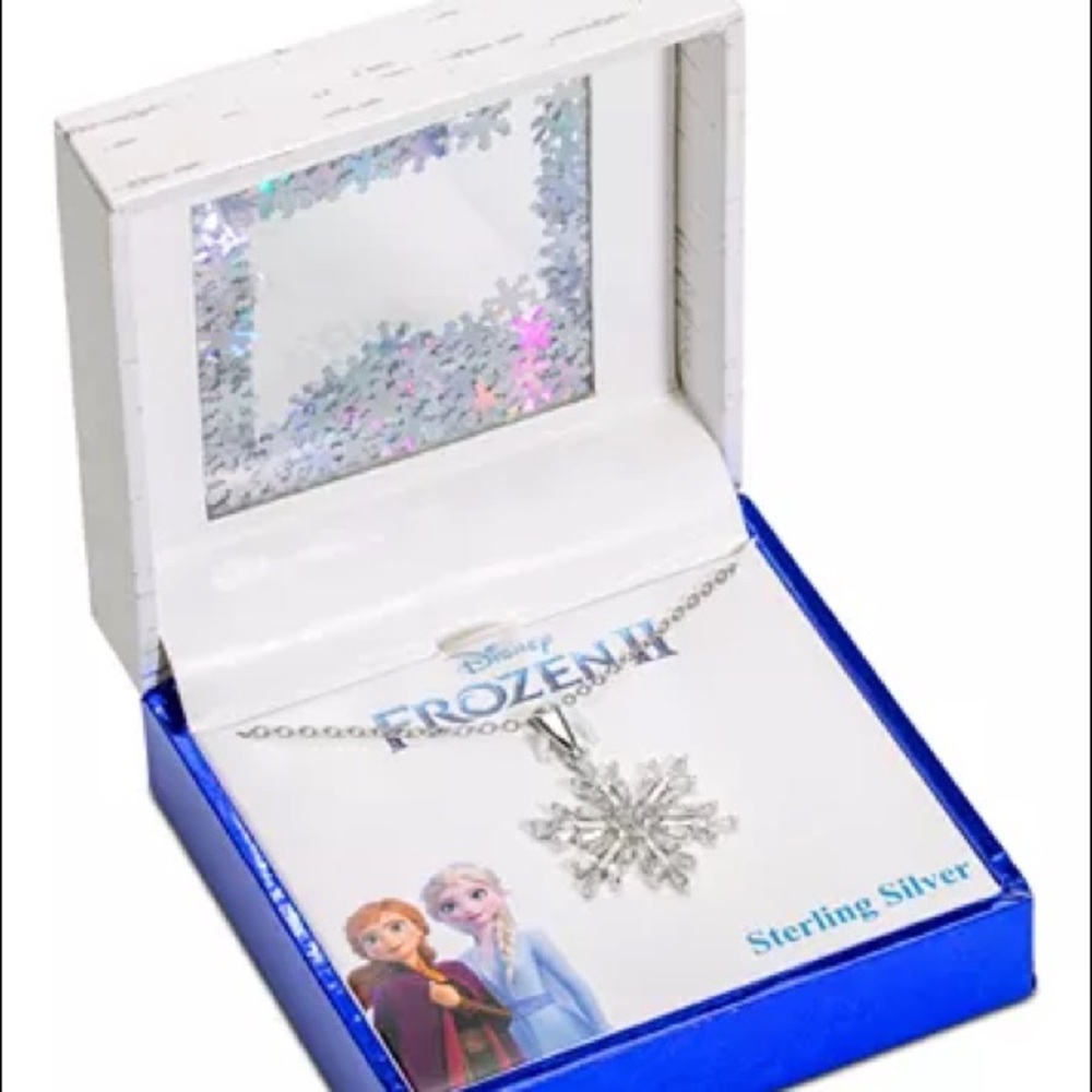 Frozen Snowflake Necklace. Sterling Silver